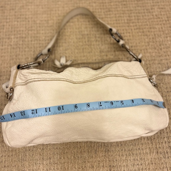 Vintage Miu Miu Cream leather embellishment flower motif baguette bag purse - Picture 11 of 16